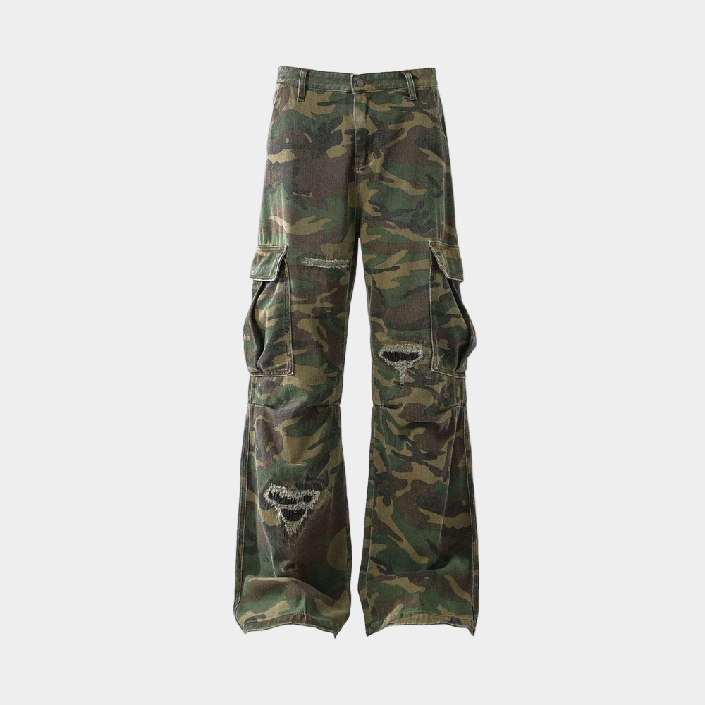 PANTS "RIPPED CAMOUFLAGE"